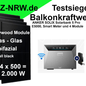2000 W Balkonkraftwerk Anker Solix Solarbank 4 Pro E5000