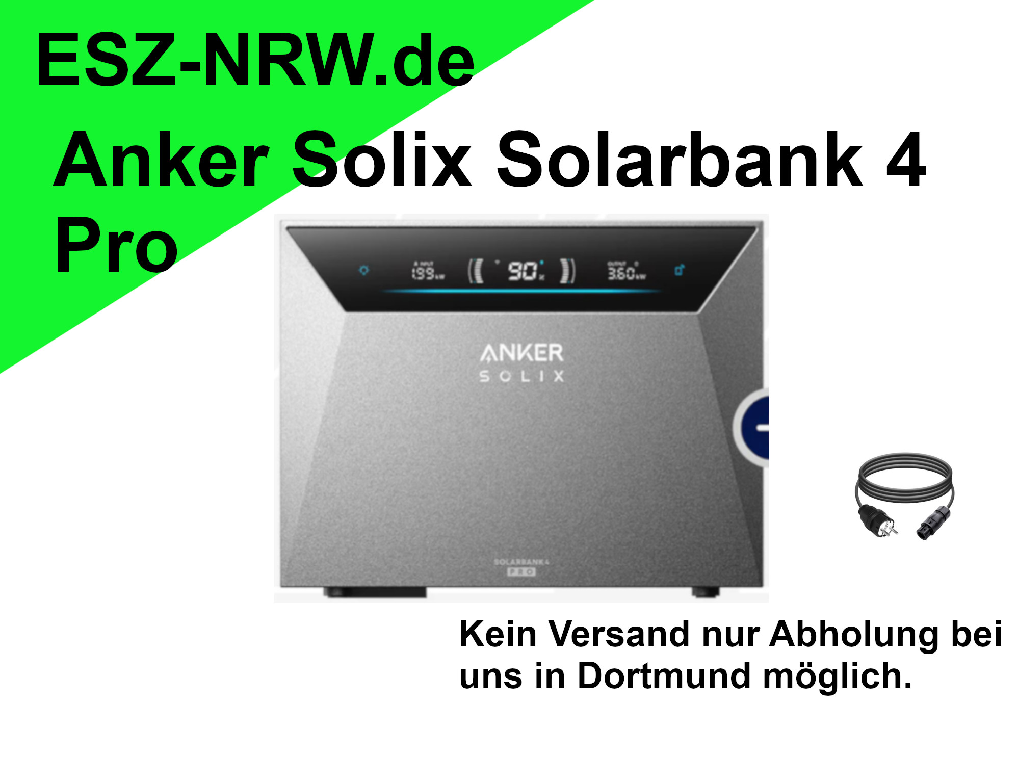 Anker Solix Solarbank 4 Pro E5000 ohne Smart Meter